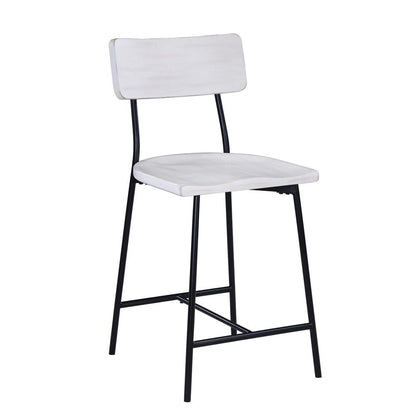 Bari Wood and Metal Modern Counter Stool