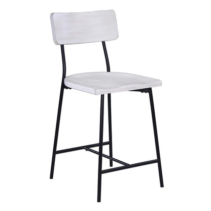 Bari Wood and Metal Modern Counter Stool