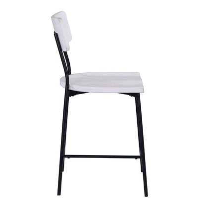 Bari Wood and Metal Modern Counter Stool