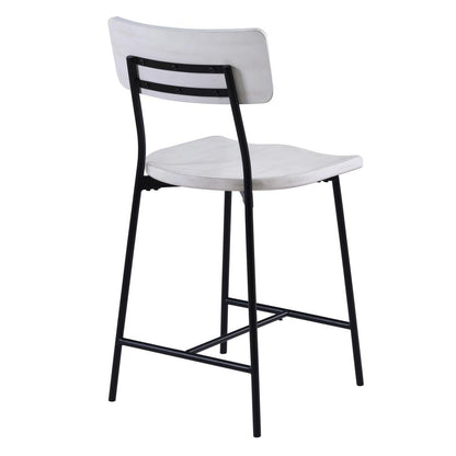 Bari Wood and Metal Modern Counter Stool