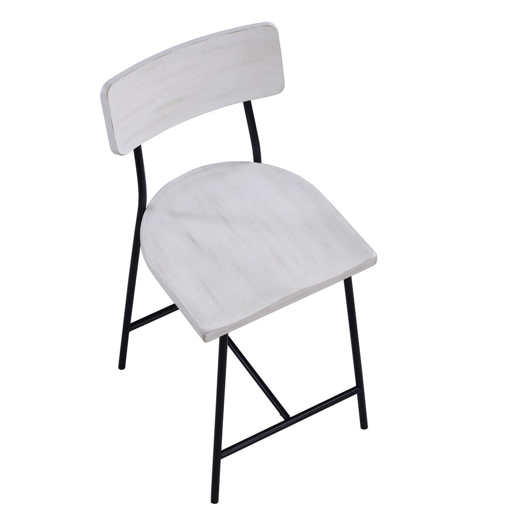 Bari Wood and Metal Modern Counter Stool