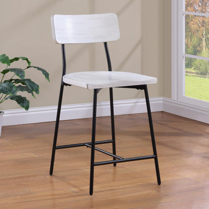 Bari Wood and Metal Modern Counter Stool