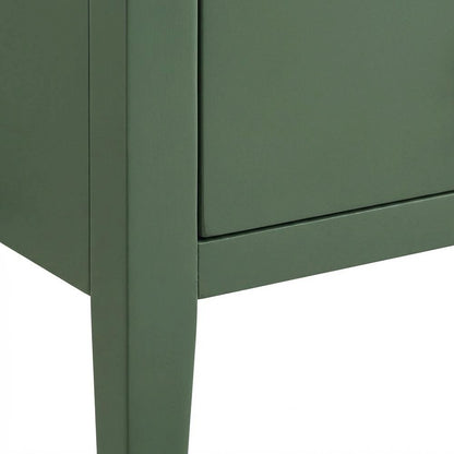 Evening Stand with Single Drawer and Gold Hardware for Casual or Farmhouse Decor
