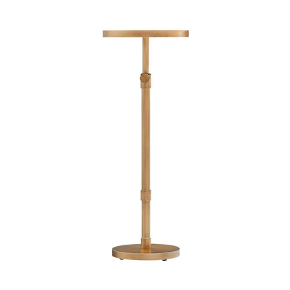 Meraux Antique Brass Adjustable Height Accent Table