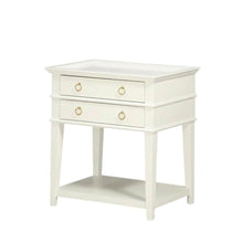 White Wooden Nightstand with 2 Drawers and Tray Top for Bedroom Decor