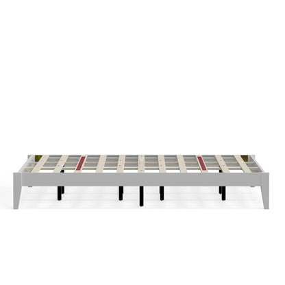 Serene Farmhouse Style King Wood Bed Frame - White