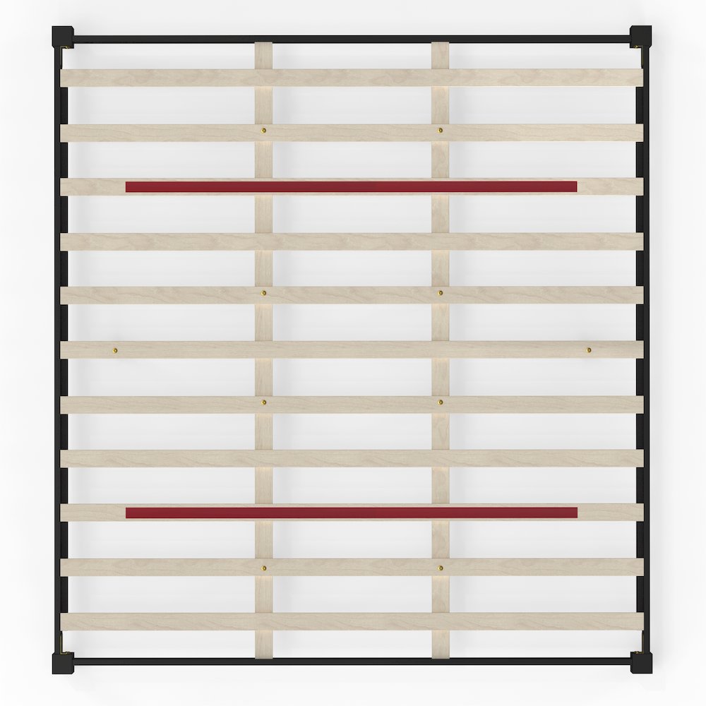Serene Farmhouse Style King Wood Bed Frame - Black