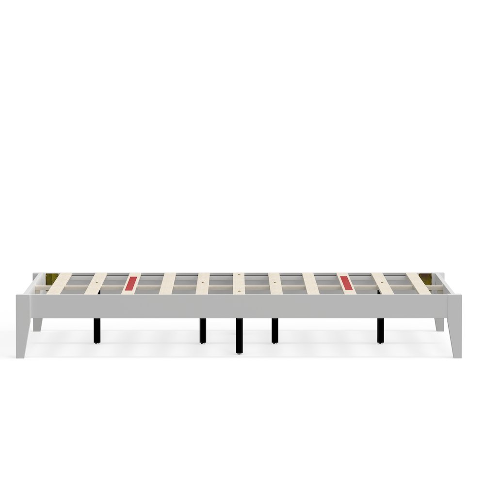 Serene Farmhouse Style Queen Wood Bed Frame - White