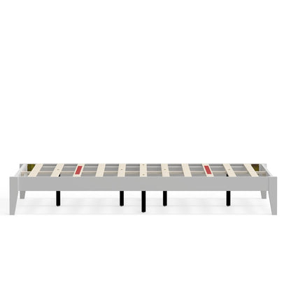 Serene Farmhouse Style Queen Wood Bed Frame - White
