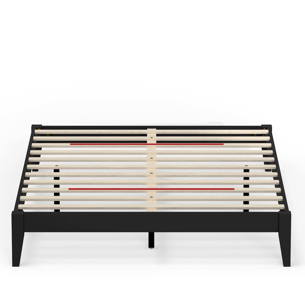 Serene Farmhouse StyleQueen Wood Bed Frame - Black