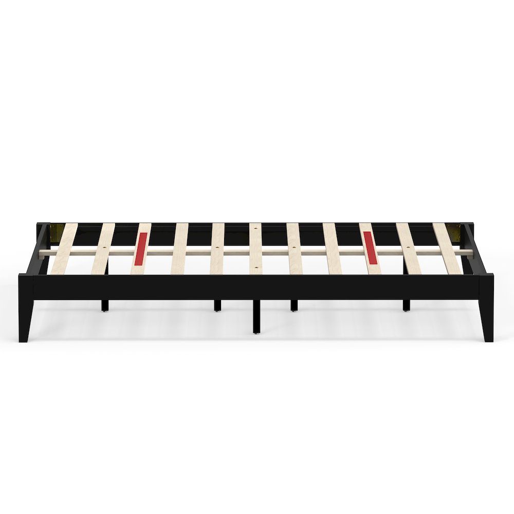 Serene Farmhouse StyleQueen Wood Bed Frame - Black