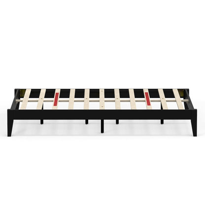 Serene Farmhouse StyleQueen Wood Bed Frame - Black