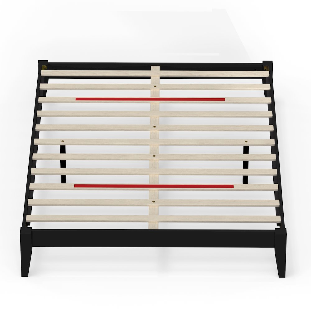 Serene Farmhouse StyleQueen Wood Bed Frame - Black
