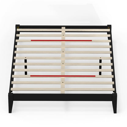 Serene Farmhouse StyleQueen Wood Bed Frame - Black