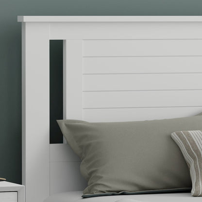 Amilly Solid Wood Full Headboard with Horizontal Scoring