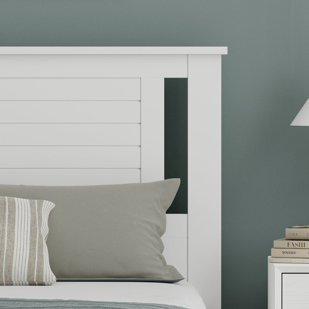 Amilly Solid Wood Full Headboard with Horizontal Scoring