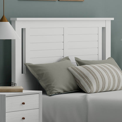 Amilly Solid Wood Full Headboard with Horizontal Scoring
