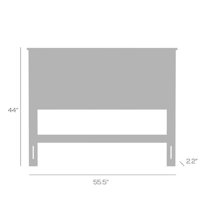 Amilly Solid Wood Full Headboard with Horizontal Scoring