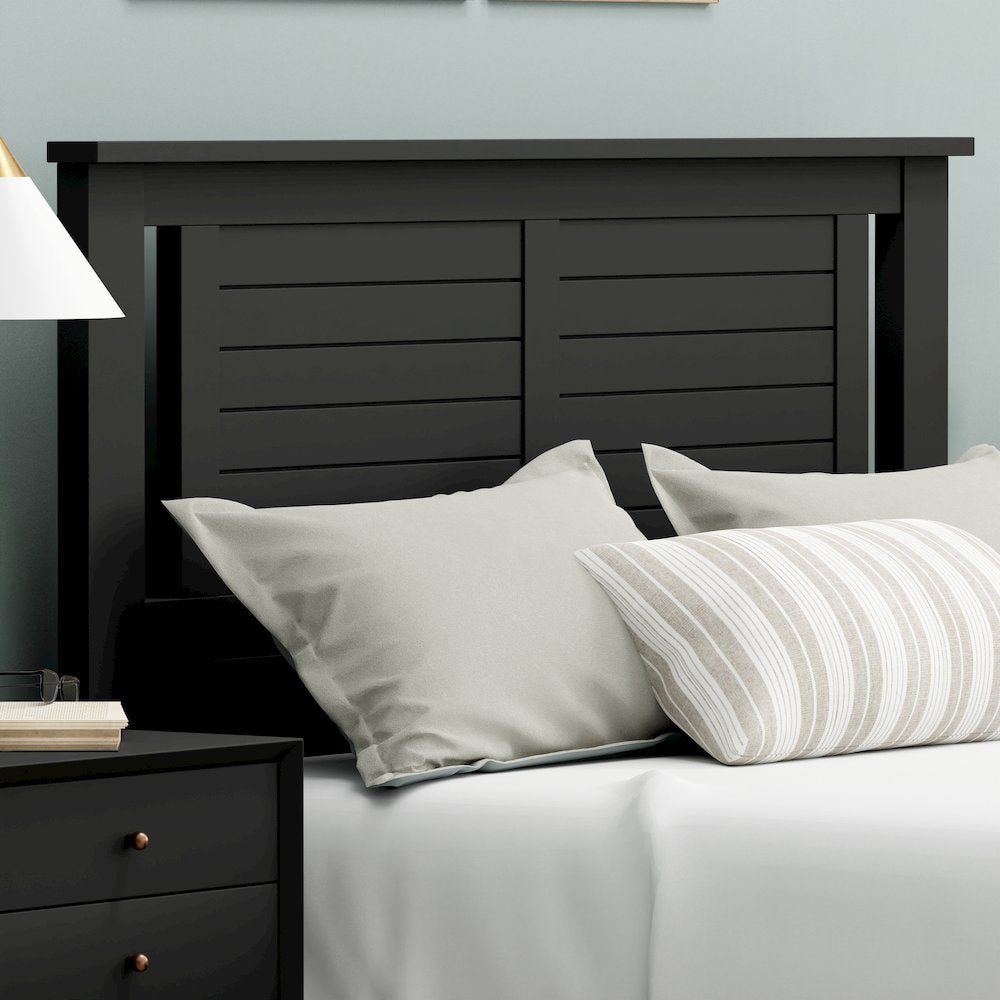Amilly Solid Wood Full Headboard with Horizontal Scoring