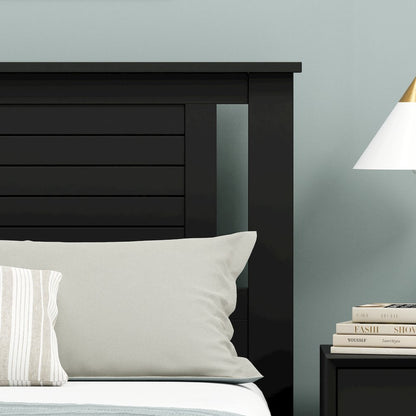 Amilly Solid Wood Full Headboard with Horizontal Scoring