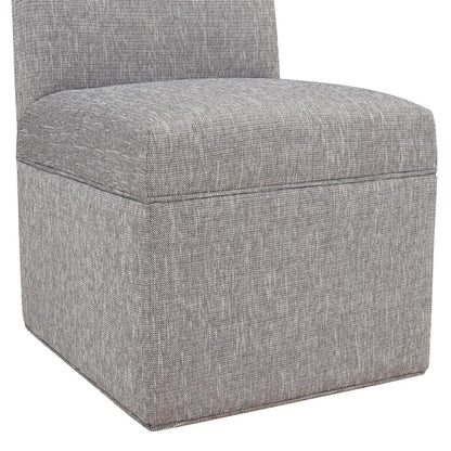 Delray Modern Upholstered Castered Chair in Ashen Grey