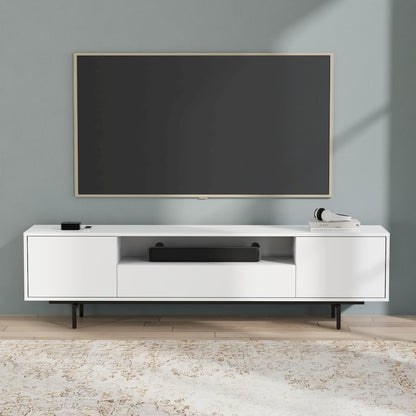 Avichi White Laminate 3 Door TV Console
