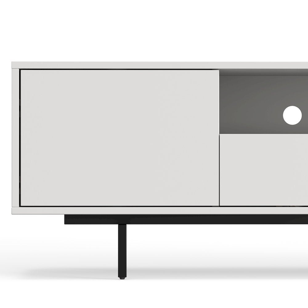 Avichi White Laminate 3 Door TV Console