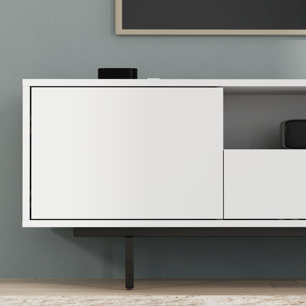 Avichi White Laminate 3 Door TV Console