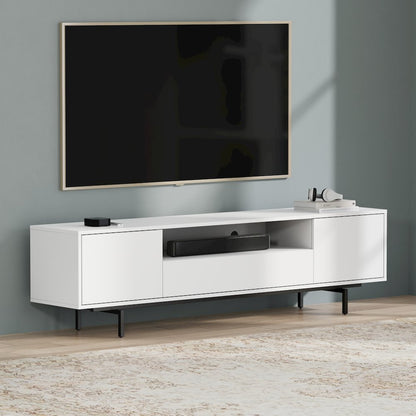 Avichi White Laminate 3 Door TV Console