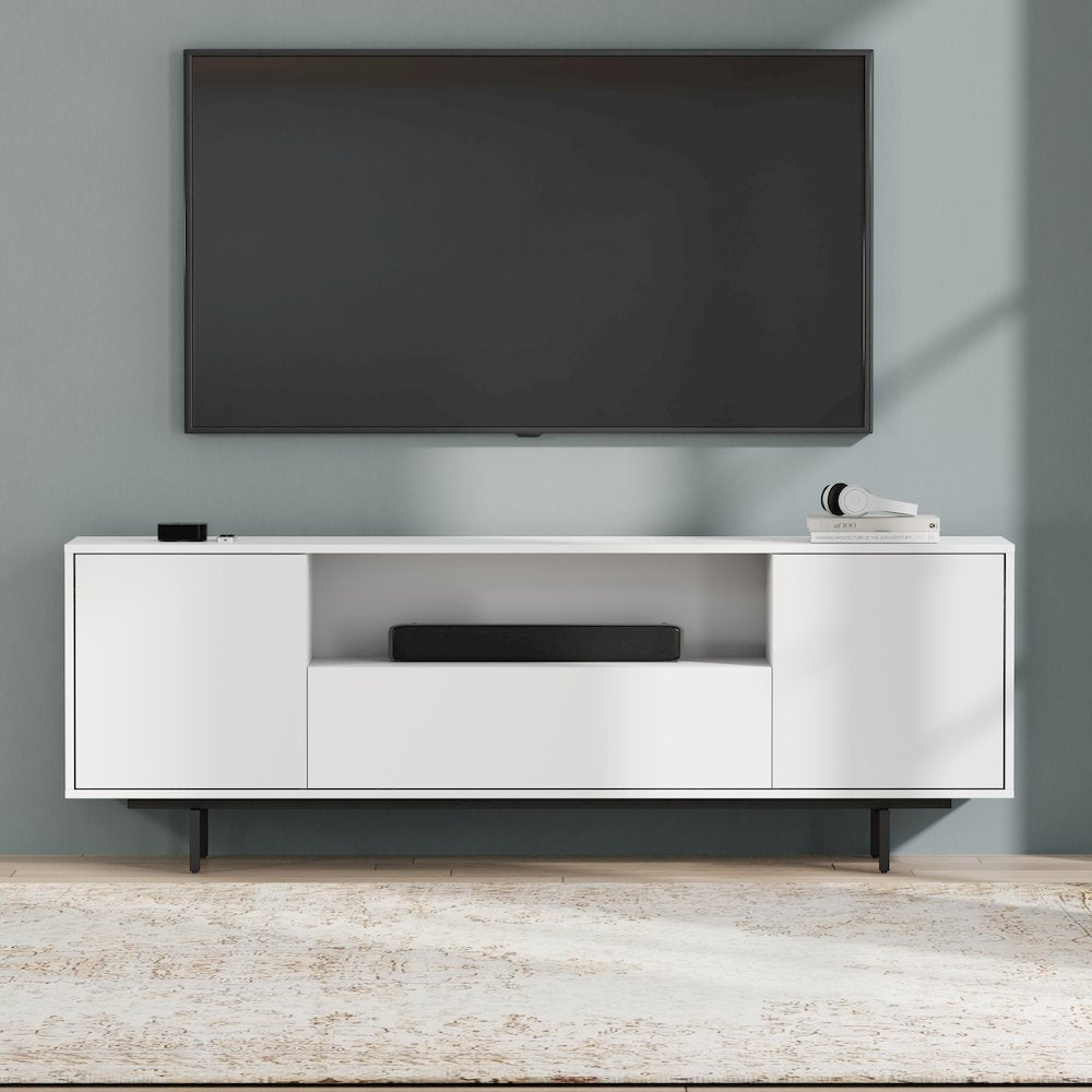Avichi White Laminate 3 Door TV Console