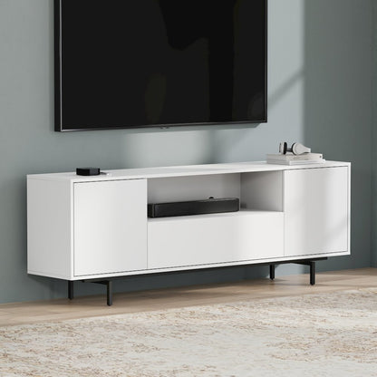 Avichi White Laminate 3 Door TV Console