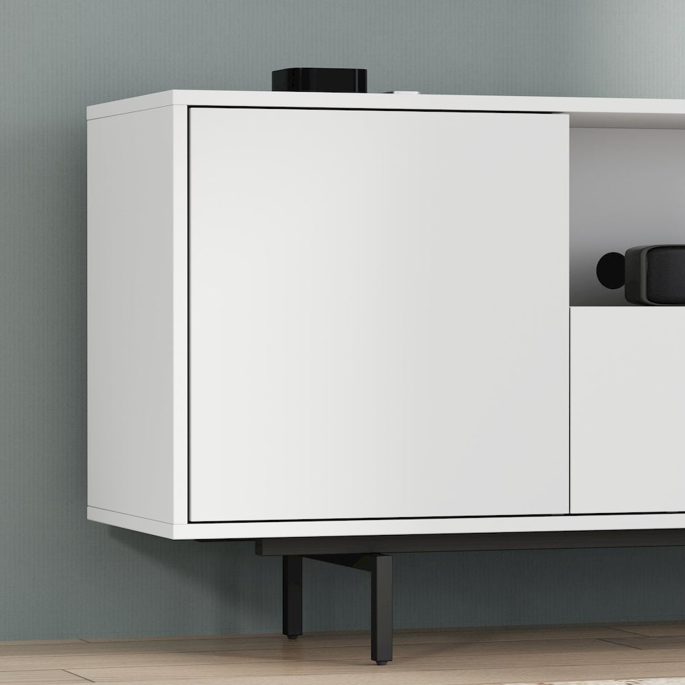 Avichi White Laminate 3 Door TV Console