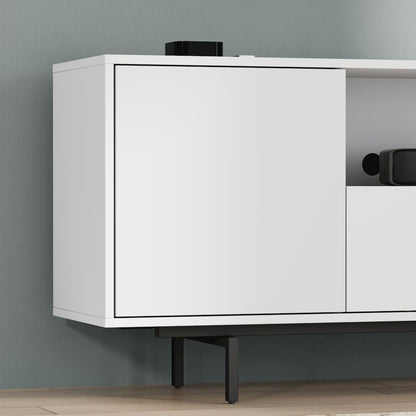 Avichi White Laminate 3 Door TV Console