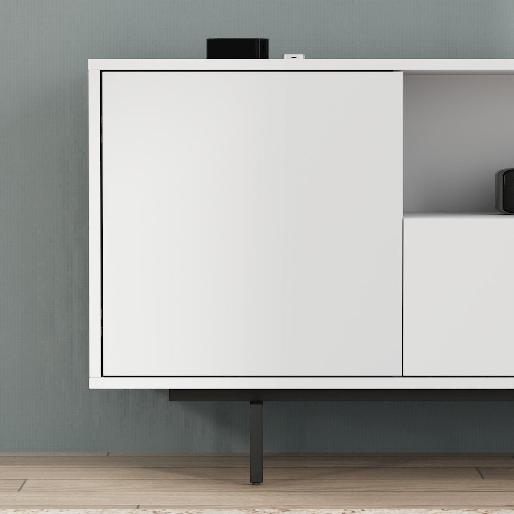 Avichi White Laminate 3 Door TV Console