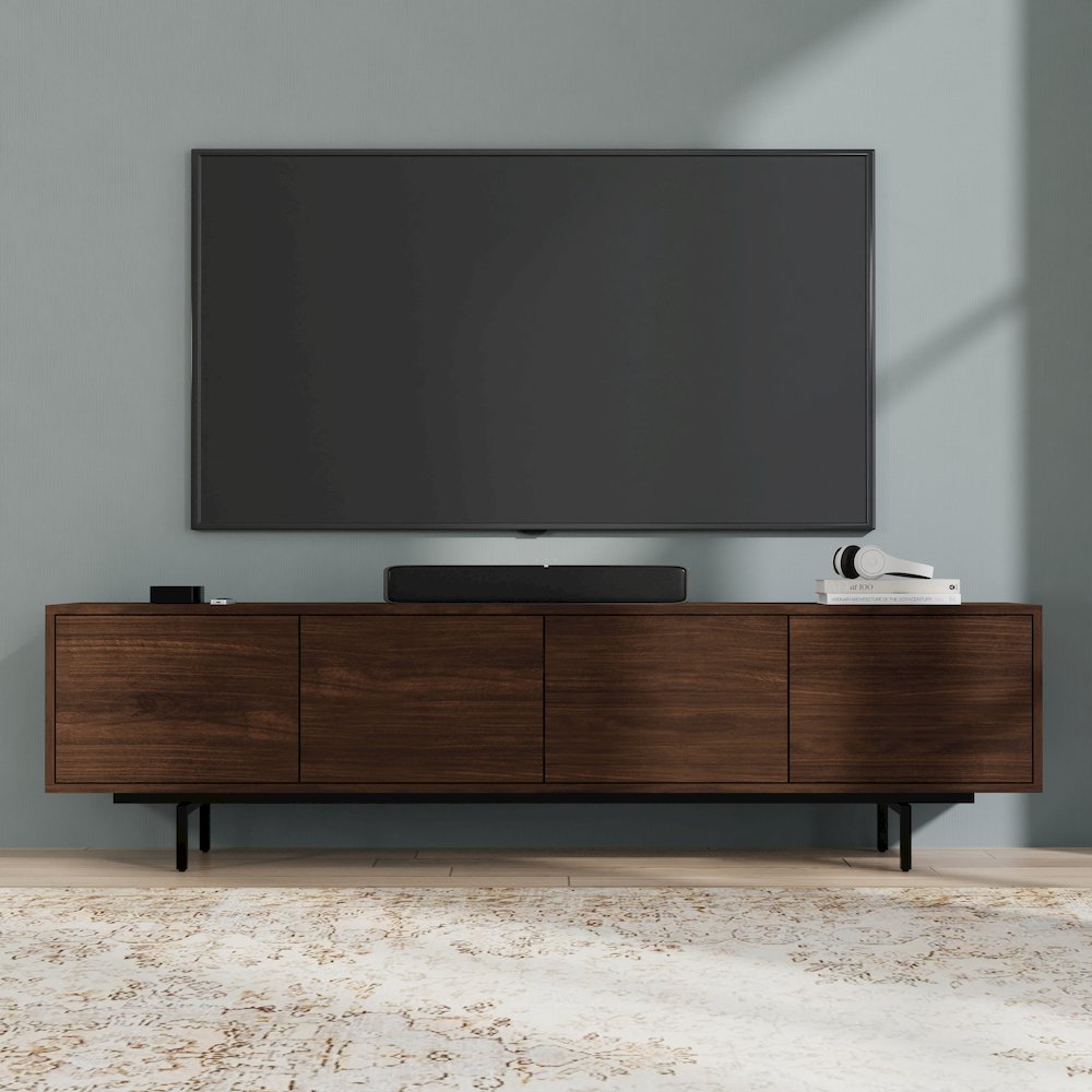 Graysen Walnut Laminate 4 Door TV Console