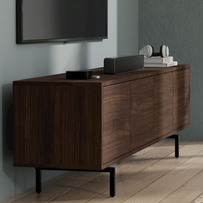 Graysen Walnut Laminate 4 Door TV Console