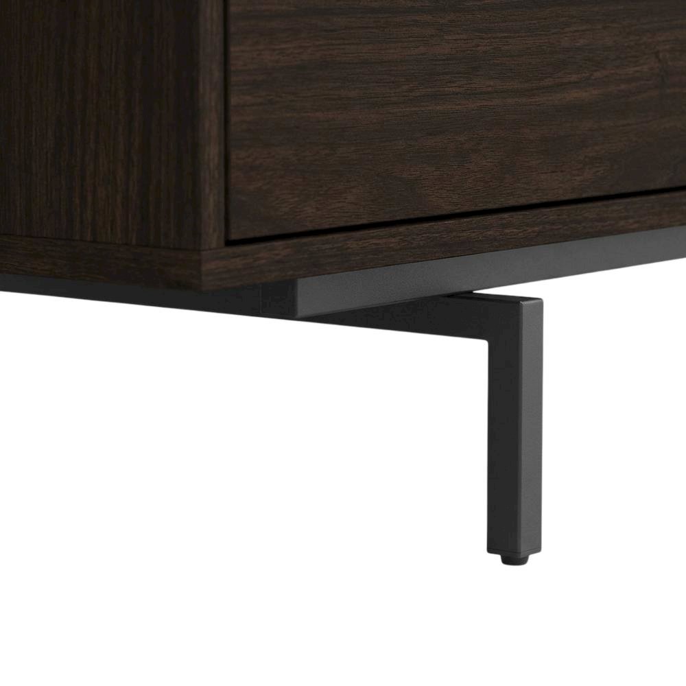 Walnut Laminate TV Console in Brown with Modern Design and Engineered Wood