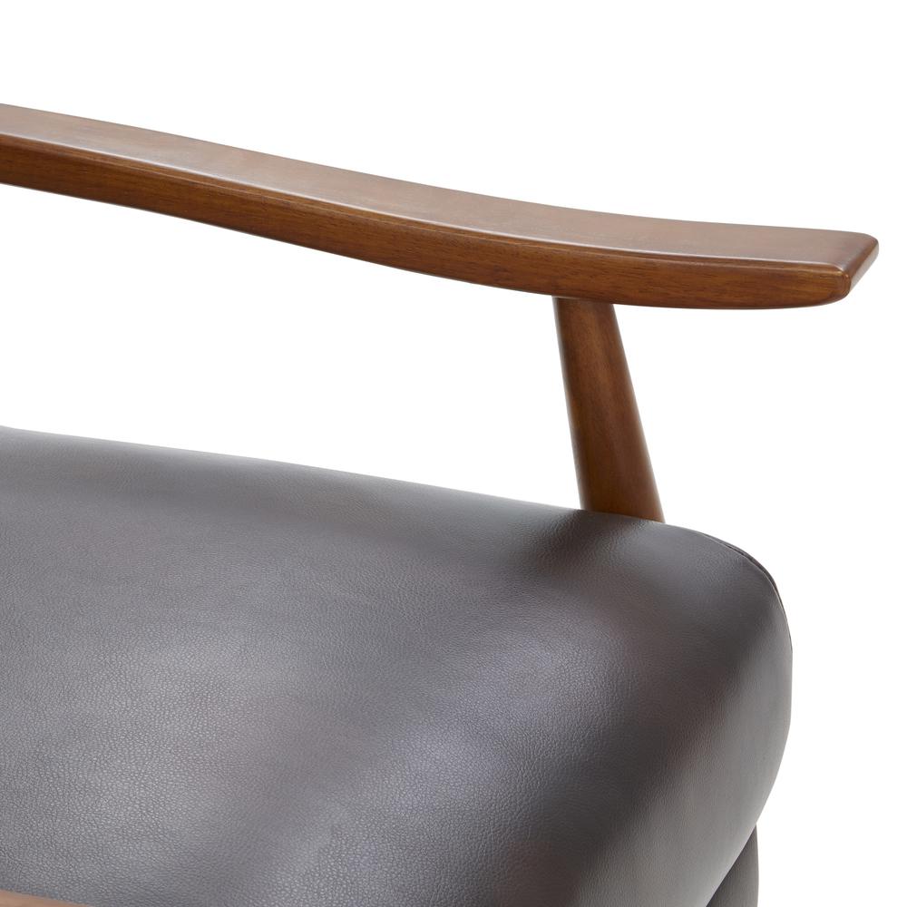 Solaris Wood Arm Push Back Recliner - Burnished Brown