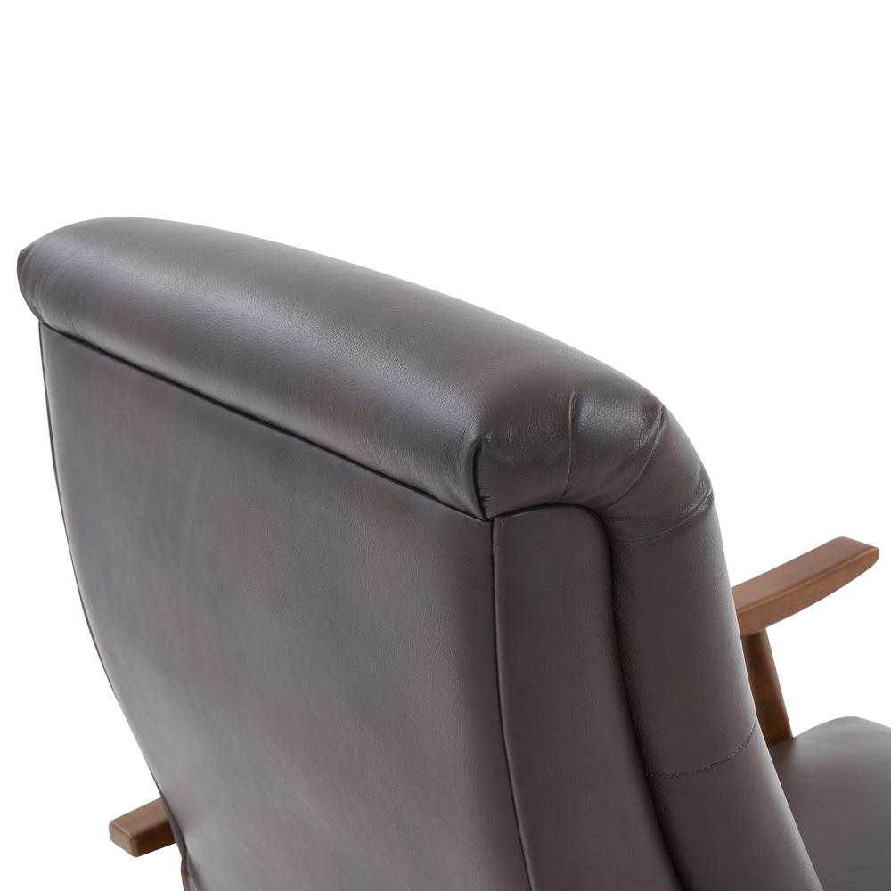 Solaris Wood Arm Push Back Recliner - Burnished Brown