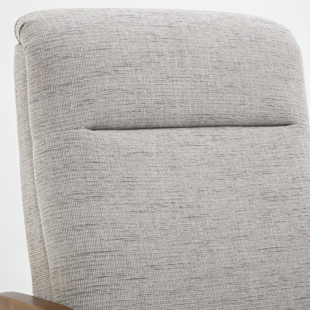Terni Wood Arm Push Back Recliner in Performance Fabric - Sea Oat