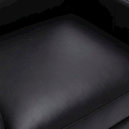 Top Grain Leather Push Back Recliner Chair with Hardwood Frame for Living Room