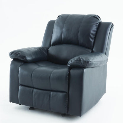 Clifton Midnight Blue Leather Gel Glider Rocker Recliner