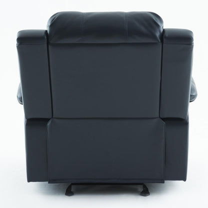 Clifton Midnight Blue Leather Gel Glider Rocker Recliner