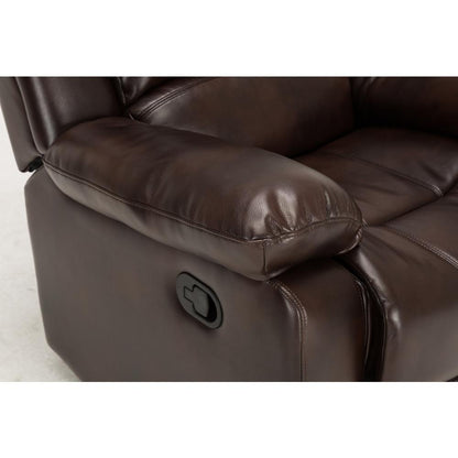 Clifton Burnished Brown Leather Gel Glider Rocker Recliner