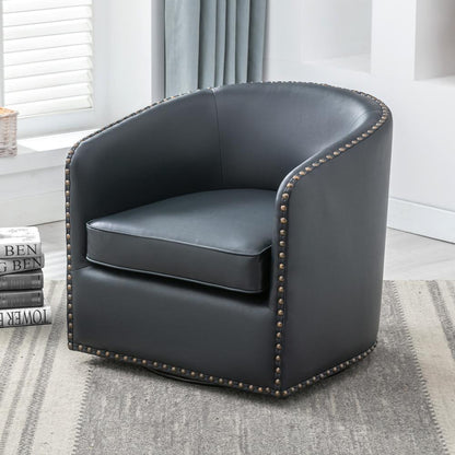 Tyler Swivel Arm Chair - Midnight Blue