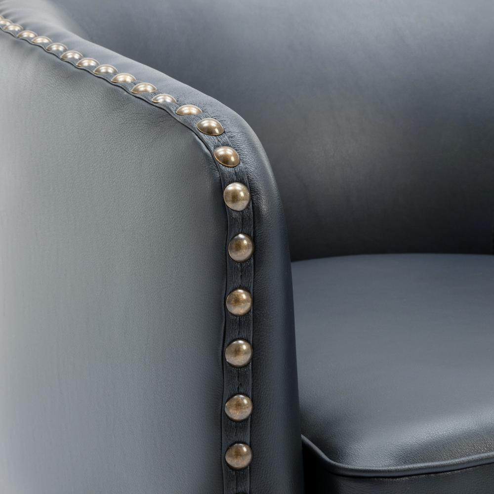 Tyler Swivel Arm Chair - Midnight Blue