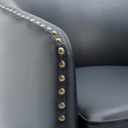 Tyler Swivel Arm Chair - Midnight Blue