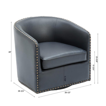Tyler Swivel Arm Chair - Midnight Blue