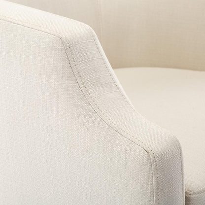 Infinity Linen Swivel Glider Barrel Chair