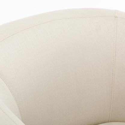 Infinity Linen Swivel Glider Barrel Chair
